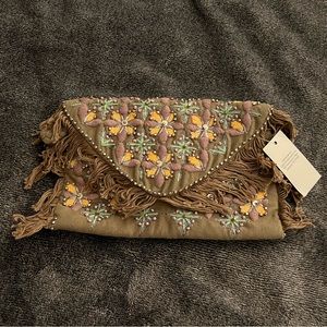 Floral Stitched Purse